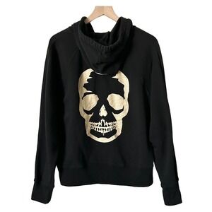 Zadig & Voltaire Clipper Skull Foil Hoodie in Black Size Medium